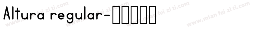 Altura regular字体转换